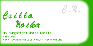 csilla moika business card